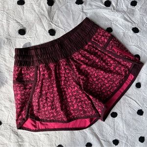 Lululemon Tracker Shorts Pink Maroon